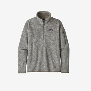 Small Women's Better Sweater® 1/4-Zip Fleece - Birch White